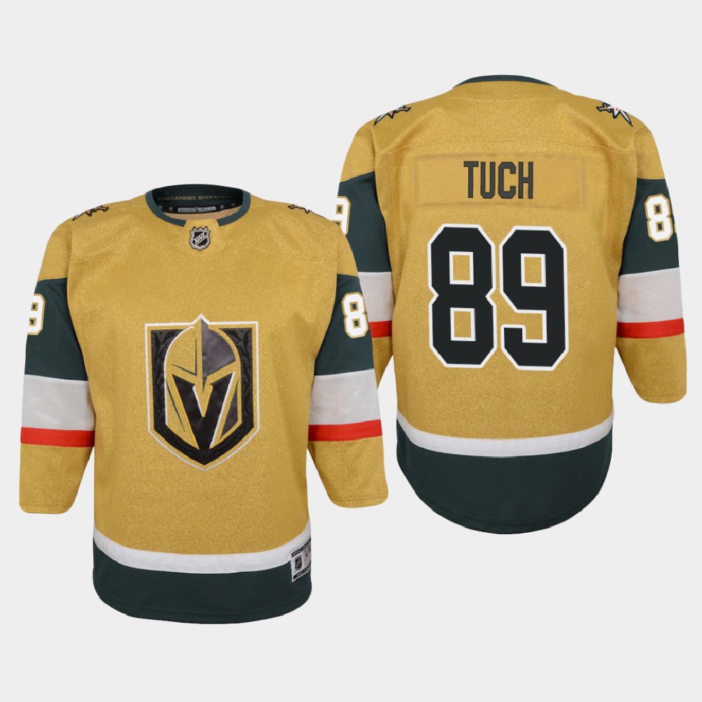 Adadis Vegas Golden Knights #89 Alex Tuch Youth 2020-21 Player Alternate Stitched NHL Jersey Gold->youth nhl jersey->Youth Jersey